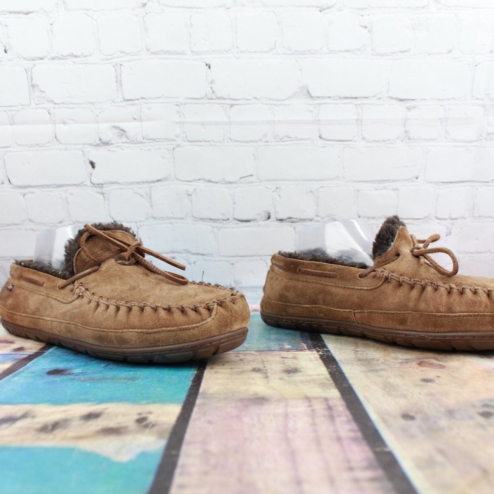 LL BEAN Lined Wicked Good Mocs Slippers Size 10 M - Picture 3 of 9